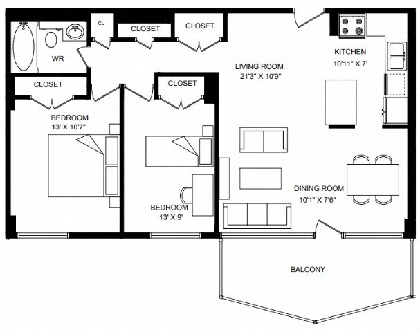 Floor plan layout diagram for 2D Renovation 2